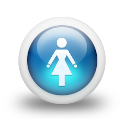 3d blue woman icon